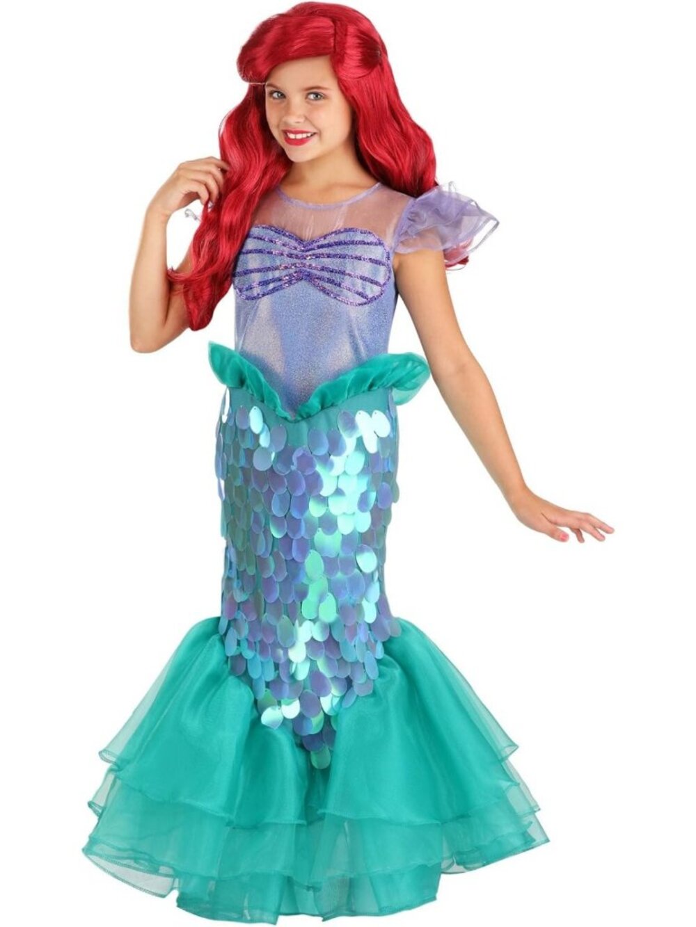 Mermaid Ariel Costume for Kids - Fantasy Dress Up, Cosplay, Beach Party Outfit